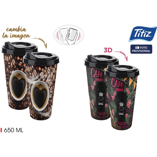 VASO CAFE 3D 650ML TITIZ image 0