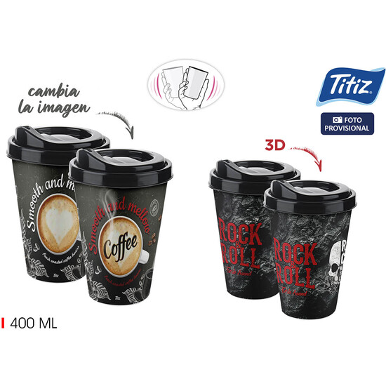 VASO CAFE 3D 400ML TITIZ image 0