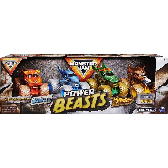 PACK 4 MONSTER JAM 1:64 POWER BEAST image 0