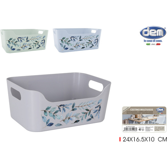 MULTI PURPOSE BASKET 24X16.5X10CM DEM image 0