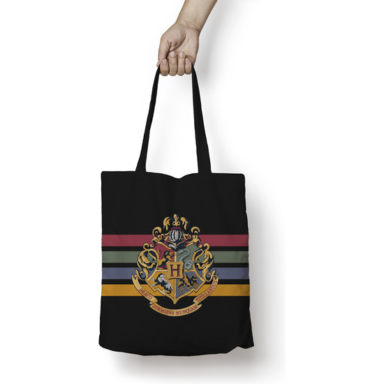 TOTE BAG 100% ALGODÓN HOGWARTS BLACK image 0