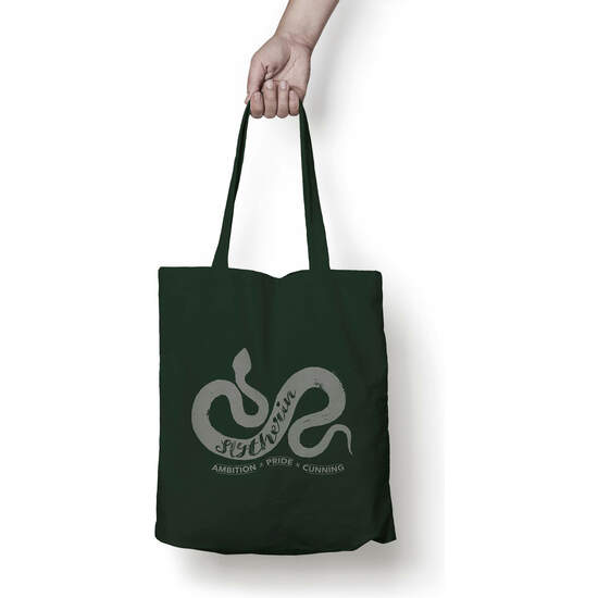 TOTE BAG 100% ALGODÓN SLYTHERIN VALUES BLACK image 0