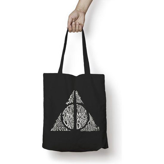 TOTE BAG 100% ALGODÓN DEATHLY HALLOWS image 0