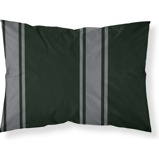 FUNDA DE ALMOHADA 100% ALGODÓN MODELO SLYTHERIN RAYAS DE 50X80CM. image 0