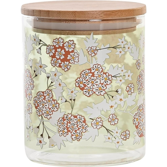 BOTE BOROSILICATO DECORADO FLOR 12X10X10 - 2 MODELOS image 0