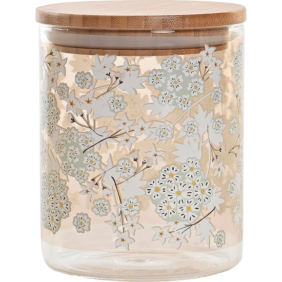 BOTE BOROSILICATO DECORADO FLOR 12X10X10 - 2 MODELOS image 1