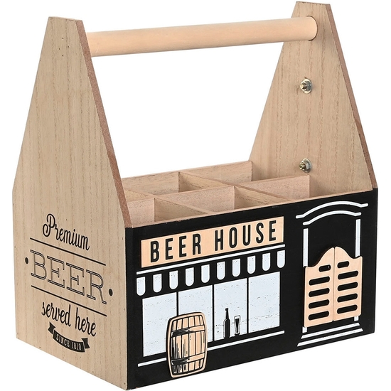 BOTELLERO MADERA BEER HOUSE 27X26X17 image 0