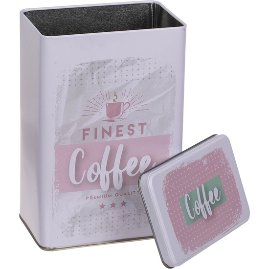 SET 3 LATAS METAL PASTEL TEA, SUGAR, COFEE 12X18 image 1