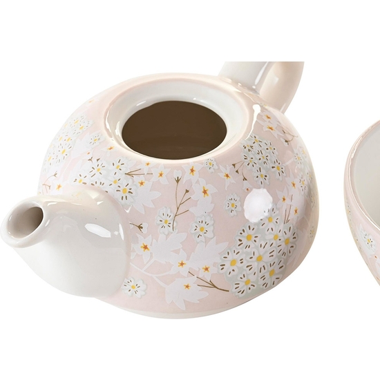 TETERA CON TAZA Y PLATO DECORADO FLOR 750 ML 2 MODELOS image 2