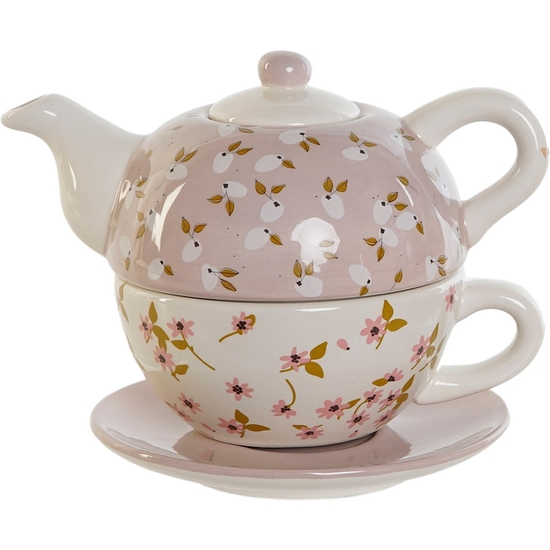 TETERA CON TAZA Y PLATO DECORADO LIBERTY 750 ML 2 MODELOS image 0