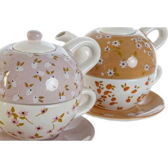 TETERA CON TAZA Y PLATO DECORADO LIBERTY 750 ML 2 MODELOS image 2