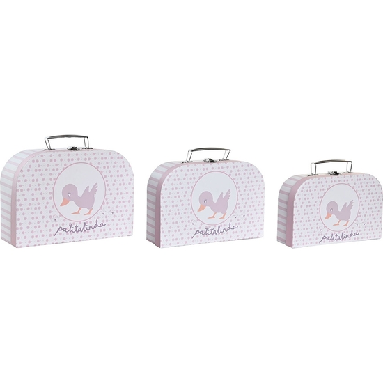 SET 3 CAJAS MALETÍN CARTÓN PATITOS BABY 28X20X10 image 1