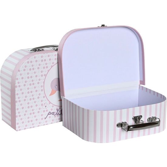 SET 3 CAJAS MALETÍN CARTÓN PATITOS BABY 28X20X10 image 2