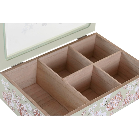 CAJA INFUSIONES MADERA DECORADO FLOR 23X15X7 - 2 MODELOS image 2