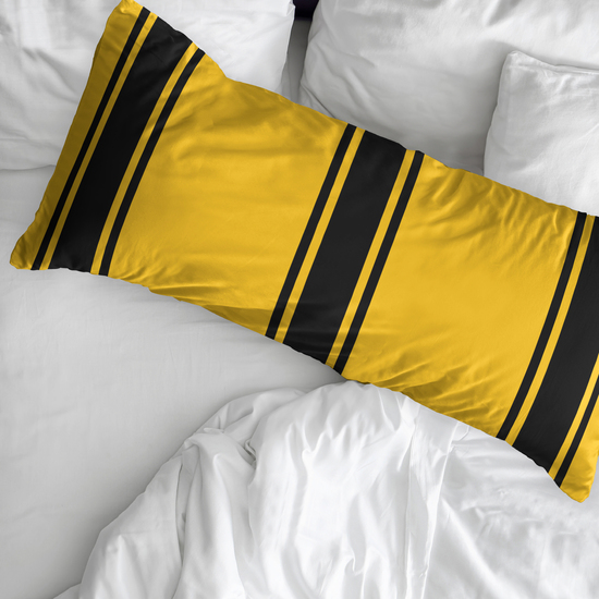 FUNDA DE ALMOHADA 100% ALGODÓN HUFFLEPUFF RAYAS CAMA DE 90. image 1