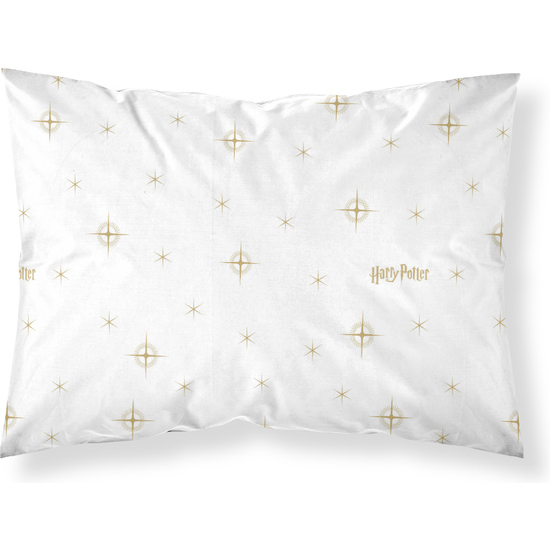 FUNDA DE ALMOHADA 100% ALGODÓN MODELO HPOTTER STARS GOLD DE 50X80CM. image 0