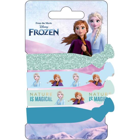 ACCESORIOS PELO ELÁSTICOS 4 PIEZAS FROZEN II MULTICOLOR image 0