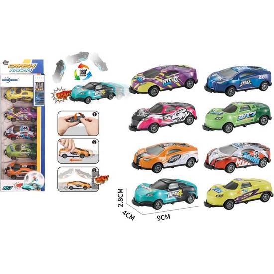 PACK 5 COCHES FRICCION GIRO 360Ñ image 0