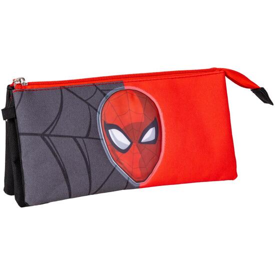 ESTUCHE PORTATODO 3 COMPARTIMENTOS SPIDERMAN BLACK image 0