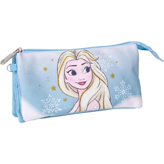 ESTUCHE PORTATODO 3 COMPARTIMENTOS FROZEN BLUE image 0