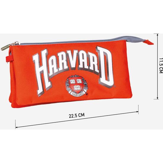 ESTUCHE PORTATODO 3 COMPARTIMENTOS HARVARD RED image 3