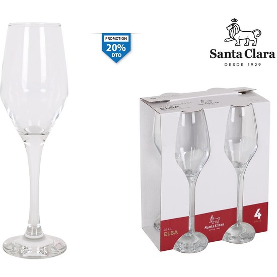 SET 4 COPAS CHAMPAGNE 230CC ELBA image 0