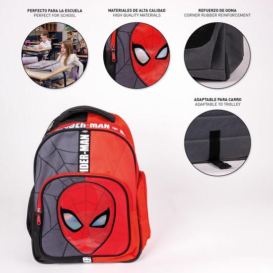 MOCHILA ESCOLAR MEDIANA 42 CM SPIDERMAN BLACK image 3