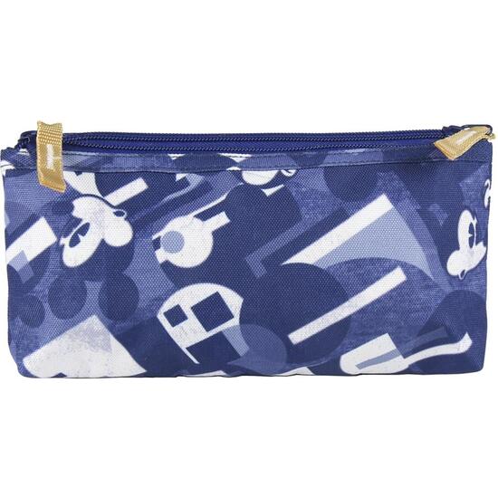 ESTUCHE PORTATODO 2 COMPARTIMENTOS MICKEY NAVY image 1