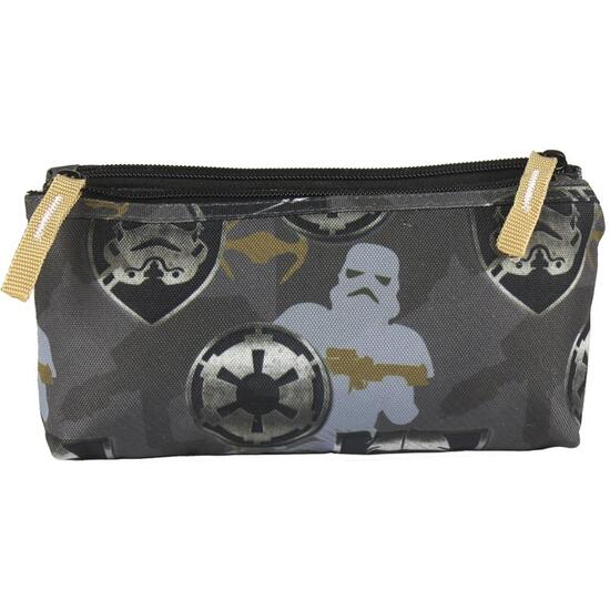 ESTUCHE PORTATODO 2 COMPARTIMENTOS STAR WARS GREY image 1