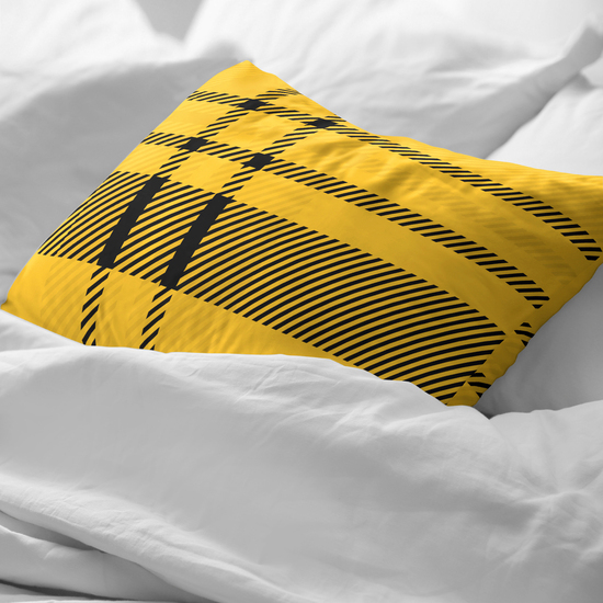 FUNDA DE ALMOHADA 100% ALGODÓN MODELO CLASSIC HUFFLEPUFF DE 50X80CM. image 1