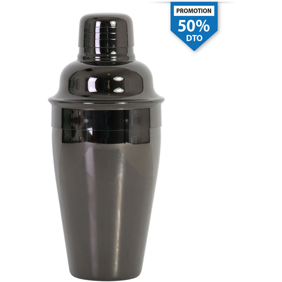 COCTELERA 30CL NEGRO INOX 18/10 image 0