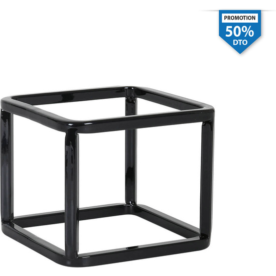 SOPORTE METAL CUADRADO NEGRO 12X1 image 0
