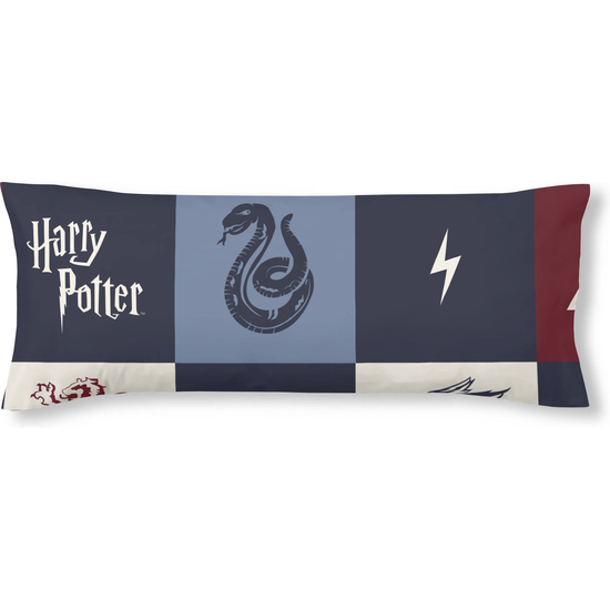 FUNDA DE ALMOHADA 100% ALGODÓN HOGWARTS CUADROS AZUL DE 40X60 image 0