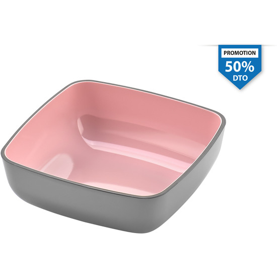 BOWL CUADRADO PS R/G 13X13X4CM image 0
