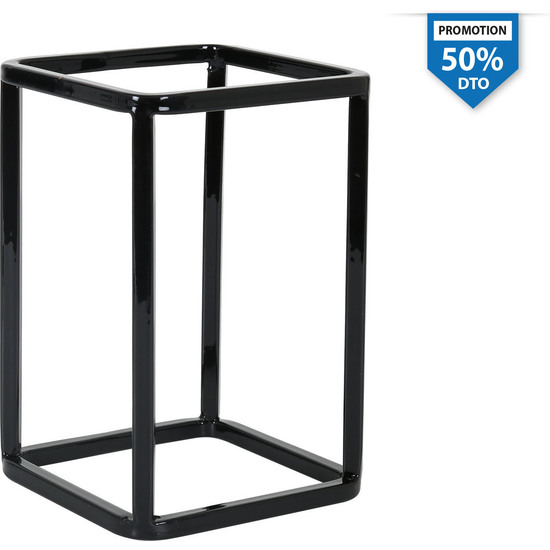 SOPORTE METAL CUADRADO NEGRO 12X1 image 0