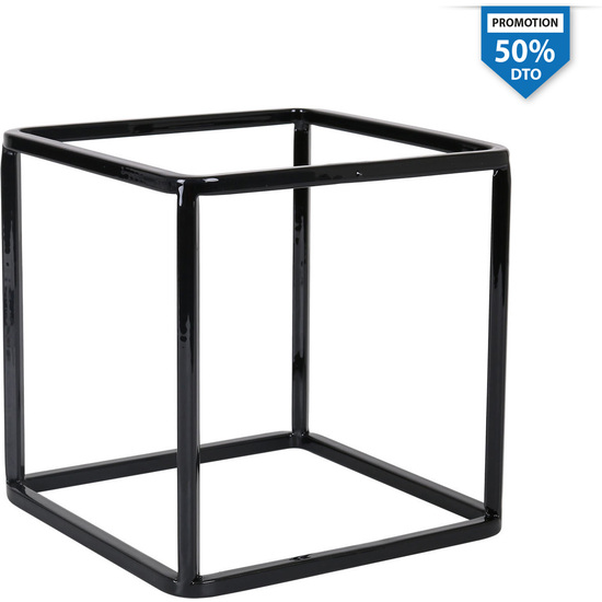SOPORTE METAL CUADRADO NEGRO 18X18 image 0