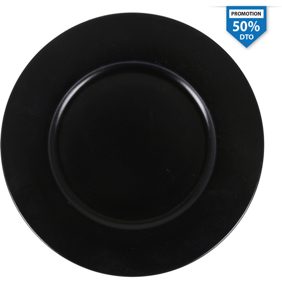PLATO POSTRE NEGRO NEAT 24CM image 0