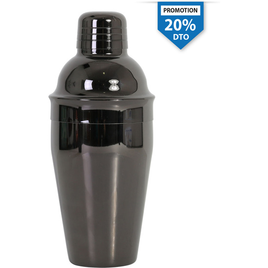 COCTELERA 50CL NEGRO INOX 18/10 image 0