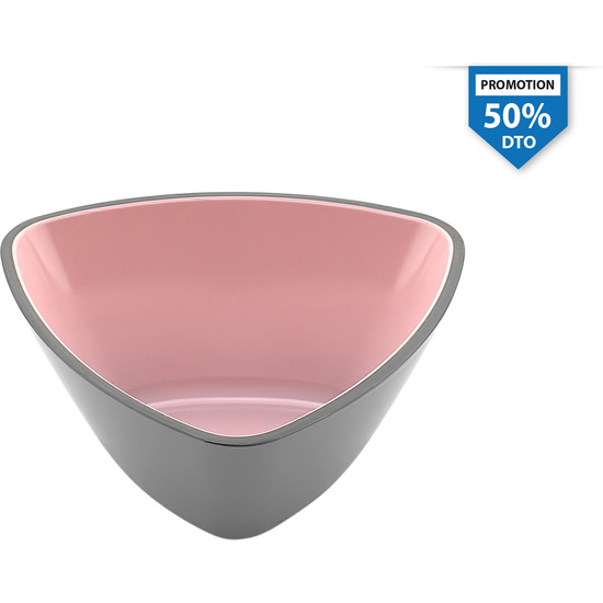 BOWL TRIANGULAR PS R/G 10X4.5CM image 0