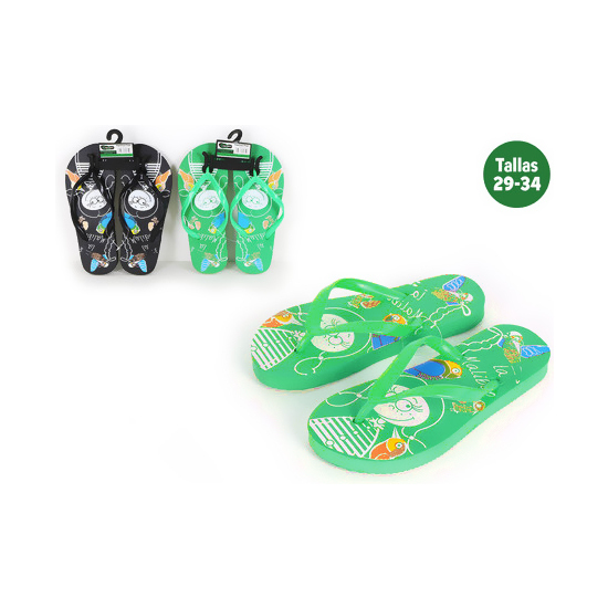 BEACH SLIPPERS FOR KIDS (SZ 29/34) VERDE TALLA 29 image 0