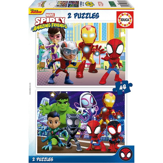 PUZZLE 2X48 PIEZAS. SPIDEY & FRIENDS image 0