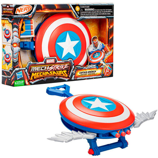 LANZADOR MECH STRIKE MECHASAURS CAPITAN AMERICA MARVEL image 2