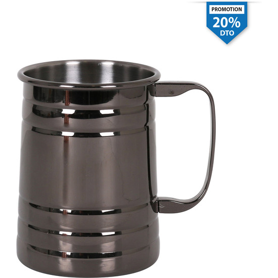 JARRA CERVEZA 50CL NEGRA INOX 18/10 image 0
