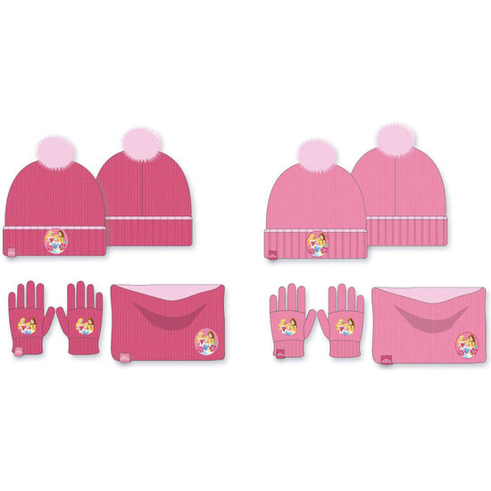 CONJUNTO GORRO GUANTES BRAGA CUELLO PRINCESAS DISNEY INFANTIL image 0