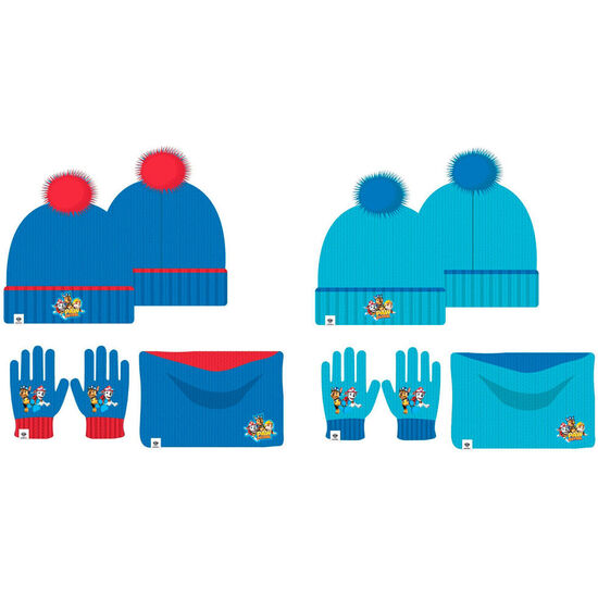 CONJUNTO GORRO GUANTES BRAGA CUELLO PATRULLA CANINA PAW PATROL INFANTIL image 0