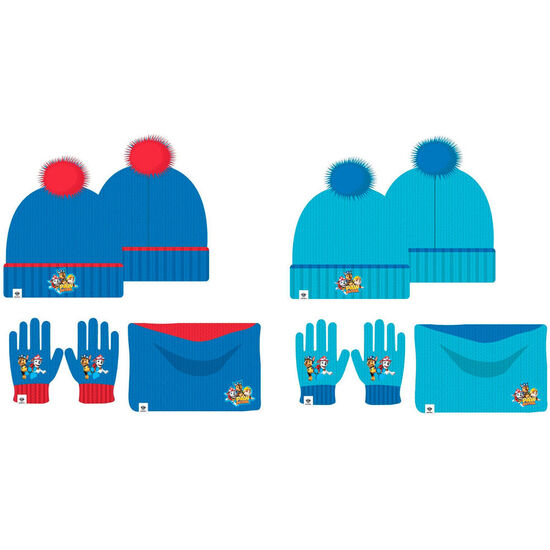 CONJUNTO GORRO GUANTES BRAGA CUELLO PATRULLA CANINA PAW PATROL INFANTIL image 0