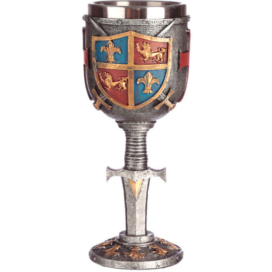 COPA ESCUDO Y ESPADA MEDIEVAL image 3