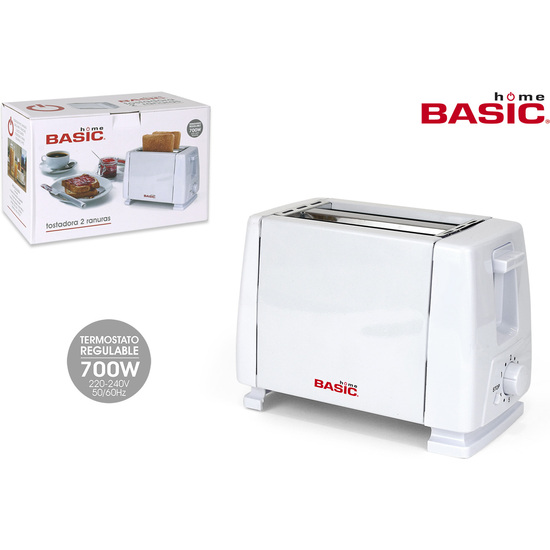 TOSTADORA BLANCA 2 RANURAS 700W BASIC HOME image 0