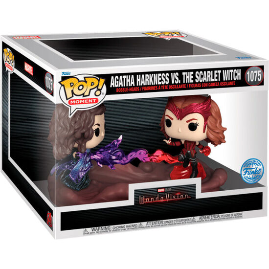 FIGURA POP MOMENT MARVEL WANDAVISION AGATHA HARKNESS VS THE SCARLET WITCH EXCLUSIVE image 0