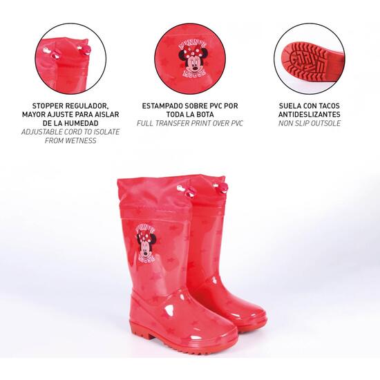 BOTAS LLUVIA PVC MINNIE RED image 4